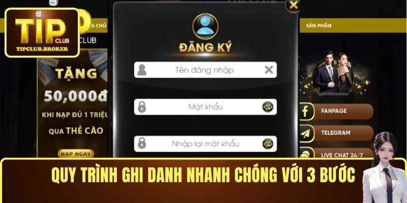 Quy trình ghi danh nhanh chóng với 3 bước